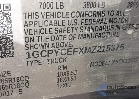 2021 Chevrolet Silverado 1500 4Wd Short Bed Custom Trail Boss from USA, damaged, VIN 1GCPYCEFXMZ215375